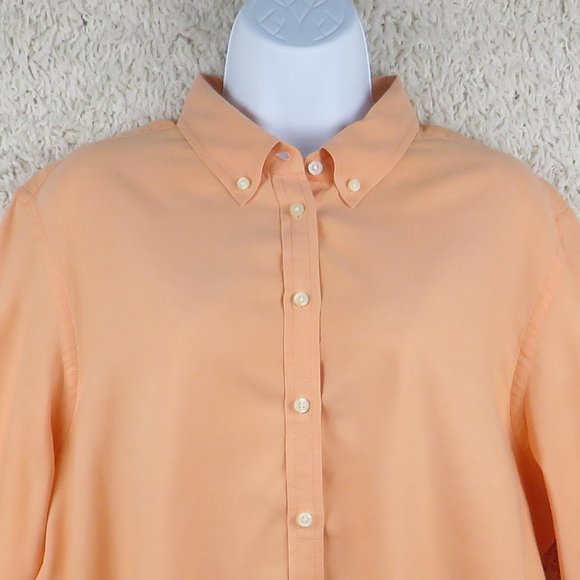 Banana Republic* Women's Long Sleeve Button Down Curved Hem Shirt~ Size XL - Picture 5 of 11